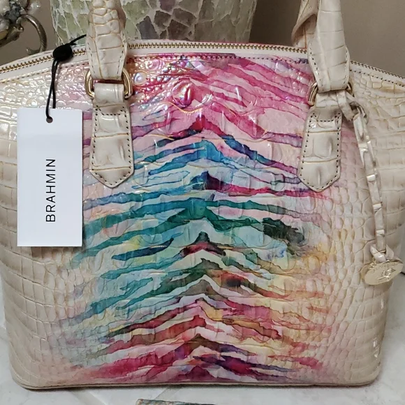 🧡💛 BRAHMIN ENTICE OMBRE Duxbury Satchel & Ady Wallet 💛🧡 - Picture 5 of 13